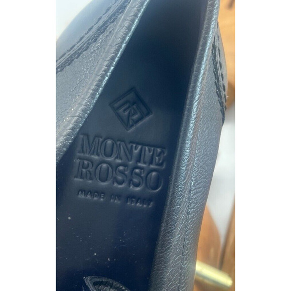 Monte Rosso Shoes Black Leather Slip On Casual Dress Bit Loafers Mens Size 10 M main image 10
